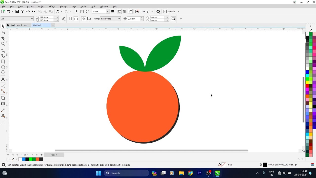 How To Create Orange Logo Design in Coreldraw - Coreldraw Tutorial ...