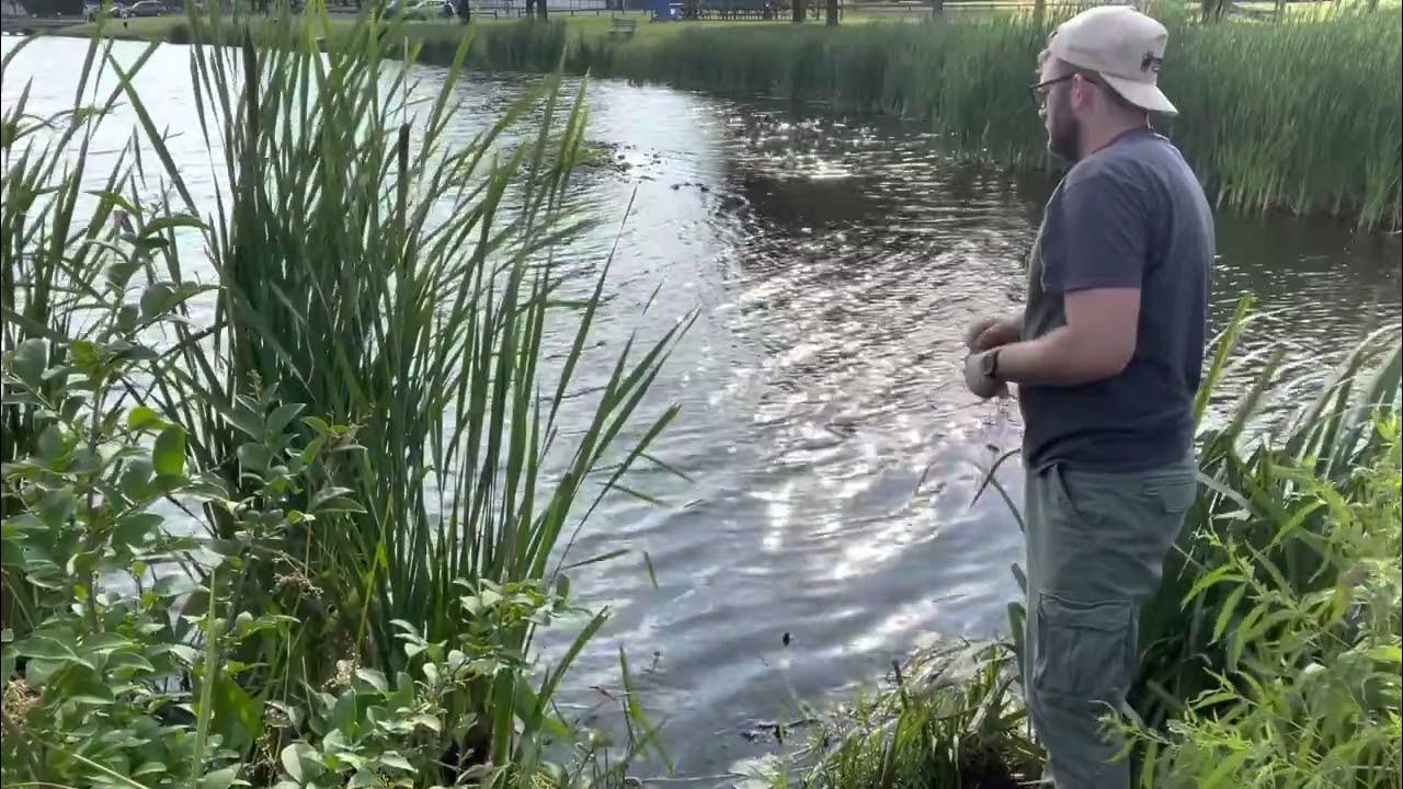 Trout fishing with Daggerfish hand reel 