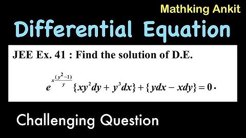 Solution of D.E. e^{{(y^2 - 1)/y}{x}} {xy^2dy + y^3dx} + {ydx - xdy}= 0