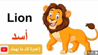 الحيوانات باللغة الانجليزية للأطفال نطق وكتابة animals in english |تعليم اللغة الانجليزية للأطفال