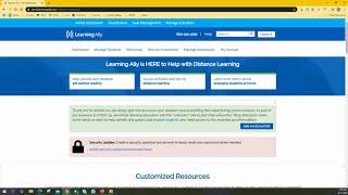 Logging into Learning Ally as a Teacher