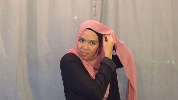 Hijab Tutorial : 2 Styles of Wide Chiffon Shawl by Bungaa