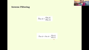 Digital Image Restoration: Inverse Filtering, Module IV, Lecture 3