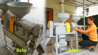 Mechanical Girl:Completely Repaired And Restored High Power Electric Motor & Rice Milling Machine