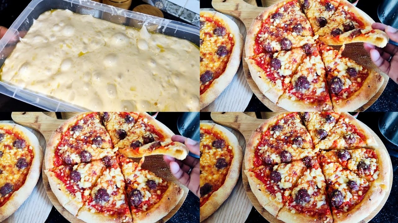 اروع واسهل بيتزا 🍕 تقدري تصايبها  بنينة ورطبة باحسن عجينة 👌