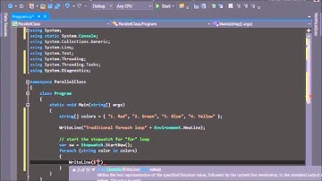 C# 6.0 Tutorial - Advanced - 21. Parallel Class