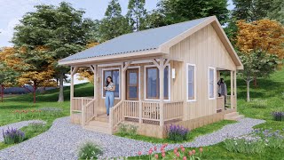 18x21 Shed Plan Small House Plan 5.5x6.5 Meter 1 Bed1 Bath Full Detailing