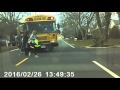 Overzealous bus driver blocks two lanes to let kids off