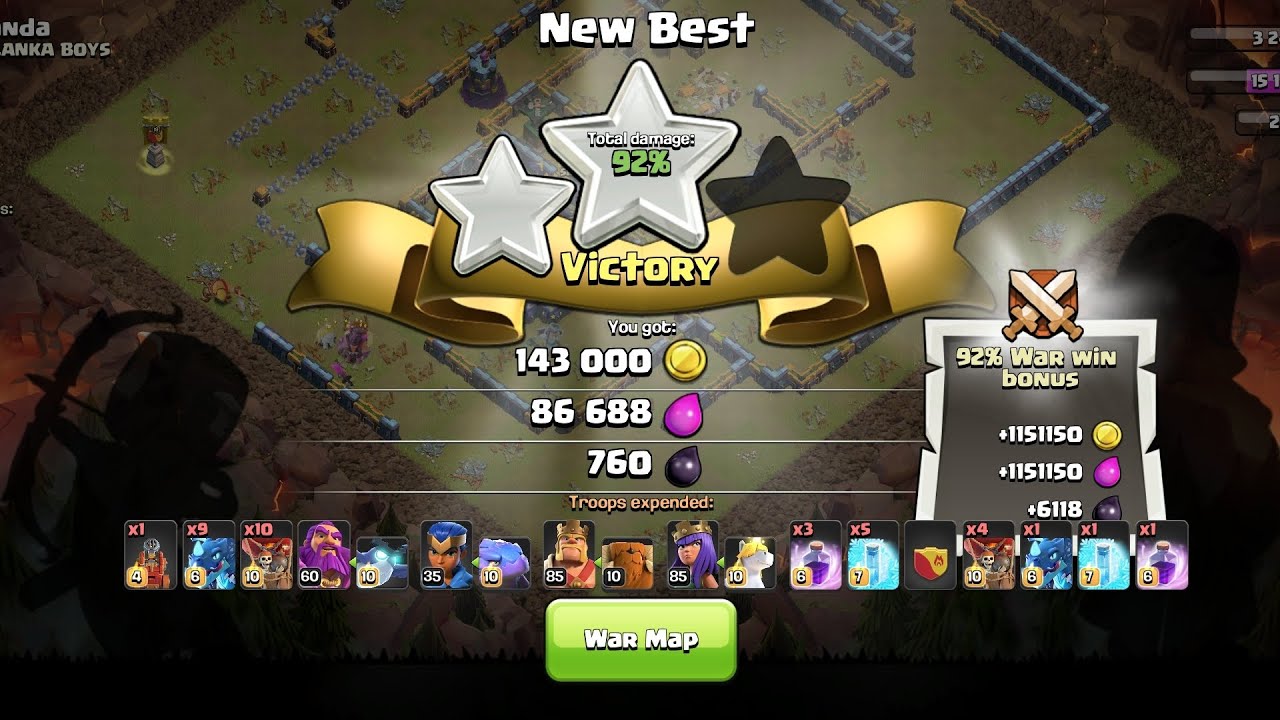 clan war⚔️ attack very close🤏 to 3 ⭐star 