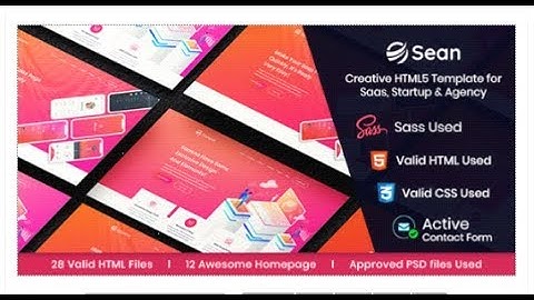 Sean - Saas Software & App Landing Page HTML Template | Themeforest Templates