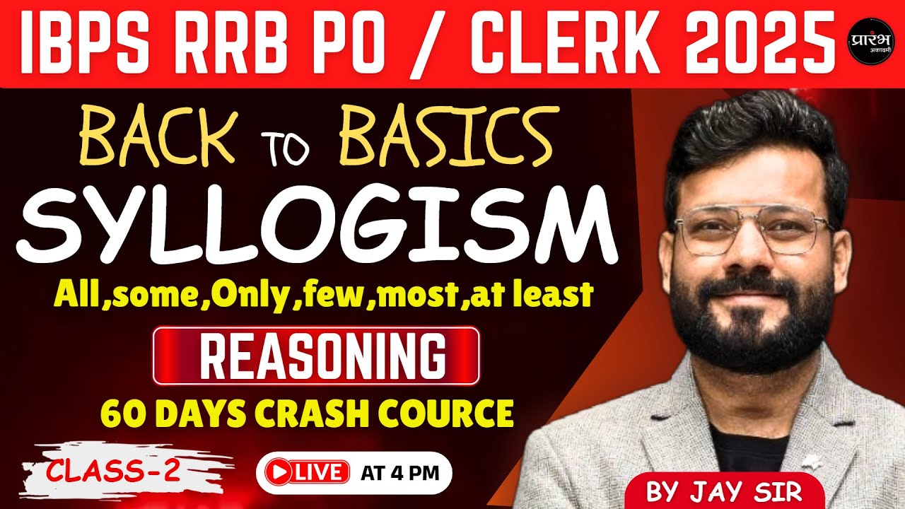 RRB PO Clerk 2025 Reasoning Syllogism TRICKS You Need To Know NOW - YouTube