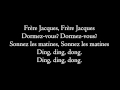 Frere Jacques - lyrics