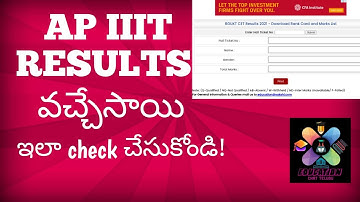 AP IIIT RESULTS 2021 -  Direct Link Below | AP RGUKT Results 2021| How to check ap iit results 2021