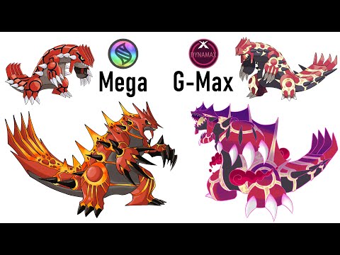 The Weather Trio Pokemon Mega & Gigantamax Evolve : Rayquaza Kyogre Groudon