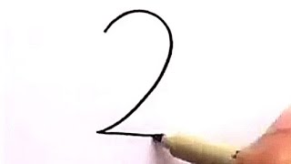 رسم سهل/طريقة رسم عصفور بالأرقام/تعلم الرسم بالأرقام/drawing by numbers