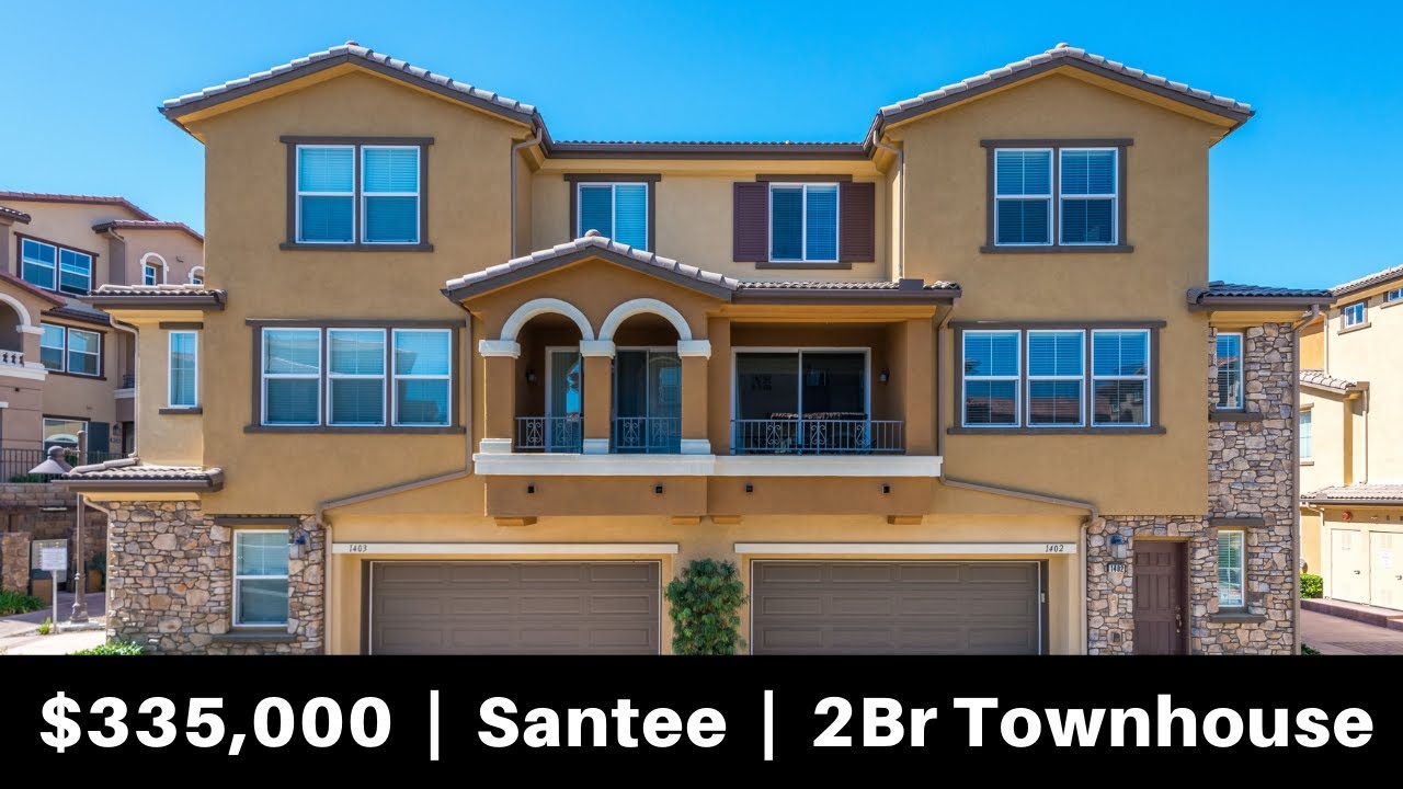 1402 Calabria St Santee 2 BR 2.5 BA Townhouse YouTube