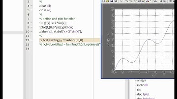 Matlab:: Functions: find minima (in Hebrew)