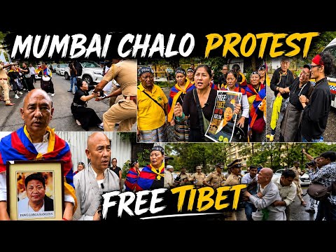 Day 2 Mumbai Chalo Protest ✊|| Free Tibet Bhoe Gyalo || 