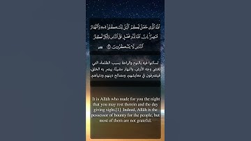 ( الله الذي جعل لكم الليل لتسكنوا فيه ) تلاوة لشيخ القراء المنشاوي رحمه الله