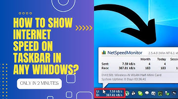 How to Show internet speedometer on Taskbar in any Windows?