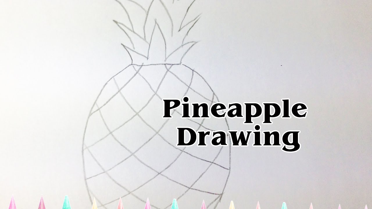 How To Draw a Pineapple - Step by Step Drawing Tutorials - SLD - YouTube