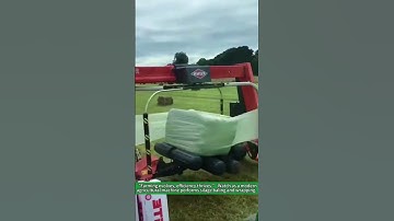 Modern Farm Machine: Silage Baling & Wrapping in Action