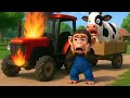 Tractor Fire Incident, How Will Monkey Farmer Handle It With The Cow? - Farm Work | Echo Toon