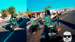 Biker Crew Tries Stopping Rider From Passing | BIKER VS BIKERS | Crazy Hectic Biker Moments