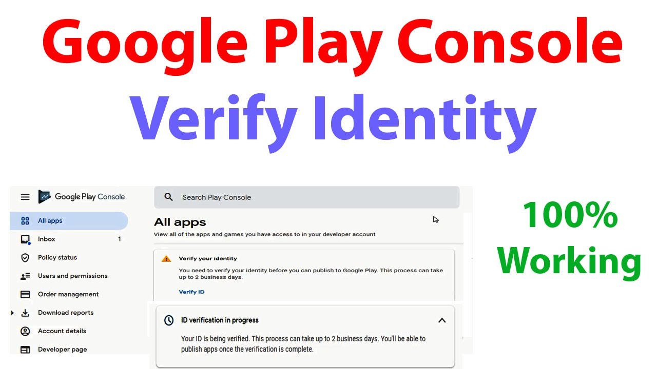 How to verify google play console account 2022