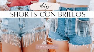 Shorts con brillos DIY! - Refashion