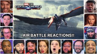 Reactors Reacting To Air Battle | CAPTAIN AMERICA BRAVE NEW WORLD MOVIE REACTION MASHUP