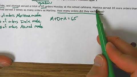 solving a word problem using a 3x3 system of linear equations problems type 1