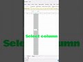 #shortcut keys ( to select column & row )