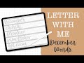 December Words | LETTER WITH ME | Procreate Lettering Tutorial