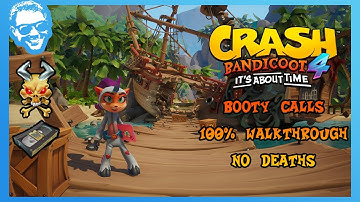 Booty Calls - Full Walkthrough - No Deaths - All Gems - Crash Bandicoot 4 It