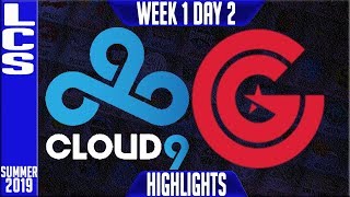 C9 vs CG Highlights | LCS Summer 2019 Week 1 Day 2 | Cloud9 vs Clutch Gaming