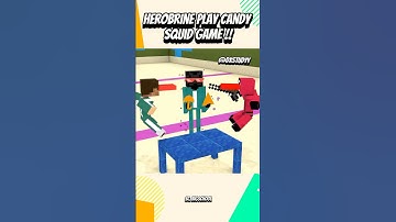 Herobrine play candy squid game 😱⁉️ #shorts #roblox #minecraft