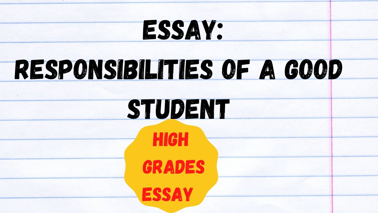 essay on duties of a good student