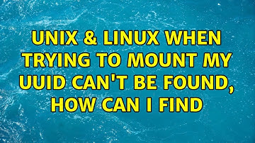 Unix & Linux: When trying to mount my UUID can