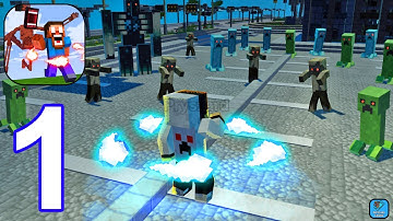 Craft School Zombie Killer - Gameplay Walkthrough Part 1 Chapter 1,2 Zombie Defense (iOS,Android)