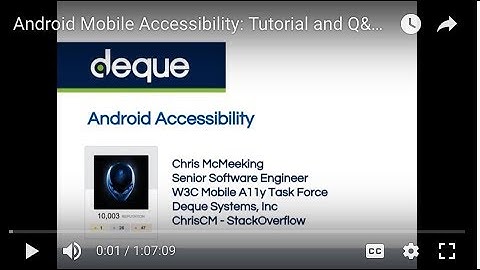 Android Native Mobile Accessibility