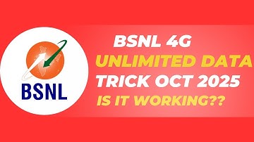 BSNL unlimited data trick Oct 2025 