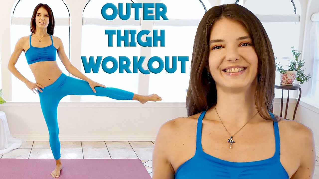 Outer Thigh Workout for Slim, Lean Legs! 20 Minute Beginners Fitness at ...