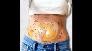 Belly Movements With Famous Character Tattoos