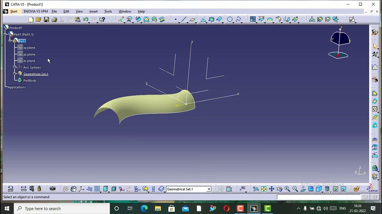 Catia v5 swept with reference surface limit and middle sketch on axis