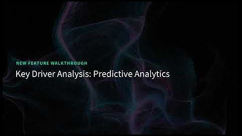 Key Driver Analysis- Predictive Analytics Walkthrough