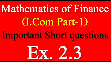 Important Short questions based on annuity B Math I com Part 1| Object ki tyari Business Math ICom