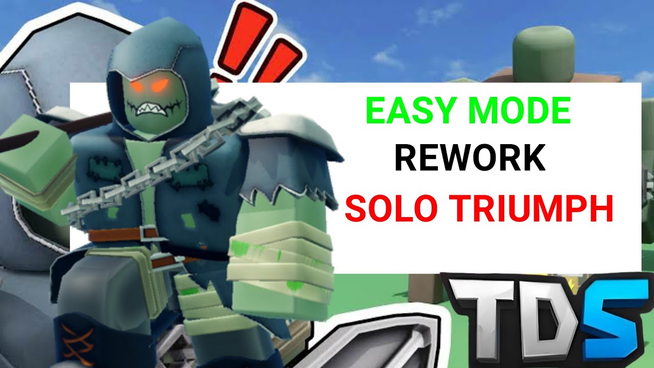 (SOLO TRIUMPH) Beating Grave Digger | Easy Mode Rework | TDS Roblox ...