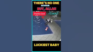 baby saved | baby drowning saved | lucky girl 🤔#shorts