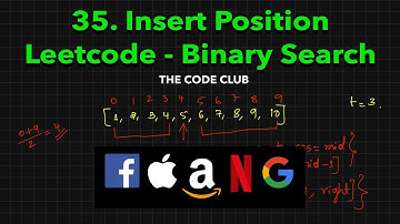 Search insert Position - Solution to Leetcode Problem with Code Explanation - DSA - Binary Search.